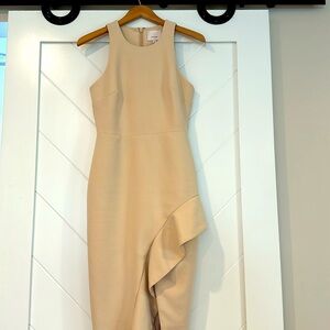 Stunning tan Cinq a Sept cocktail dress!